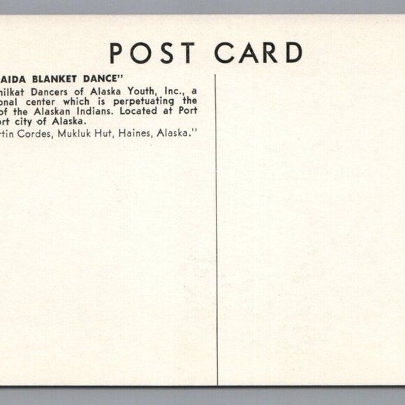 Haida Blanket Dance Postcard Chilkat Dancers of Alaska Youth, Inc. Unposted PC - Picture 4 of 4